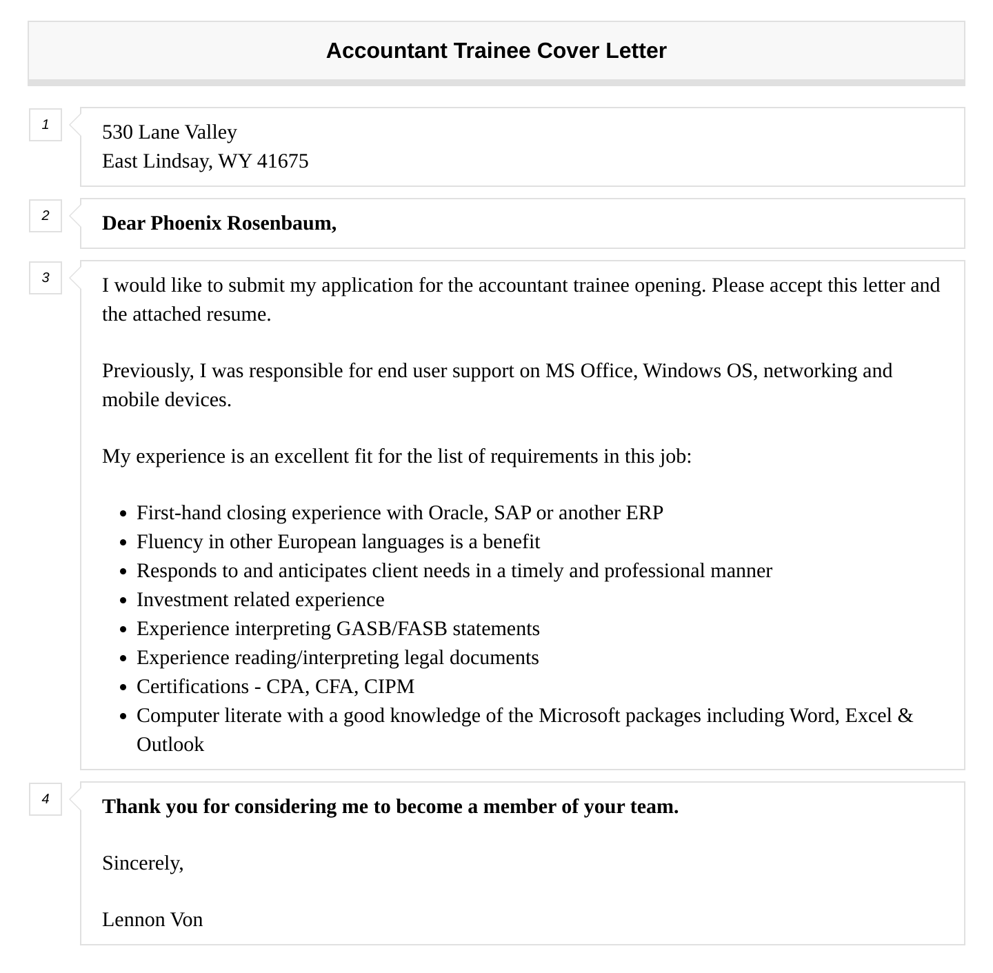 Accountant Trainee Cover Letter Velvet Jobs   Accountant Trainee V5 