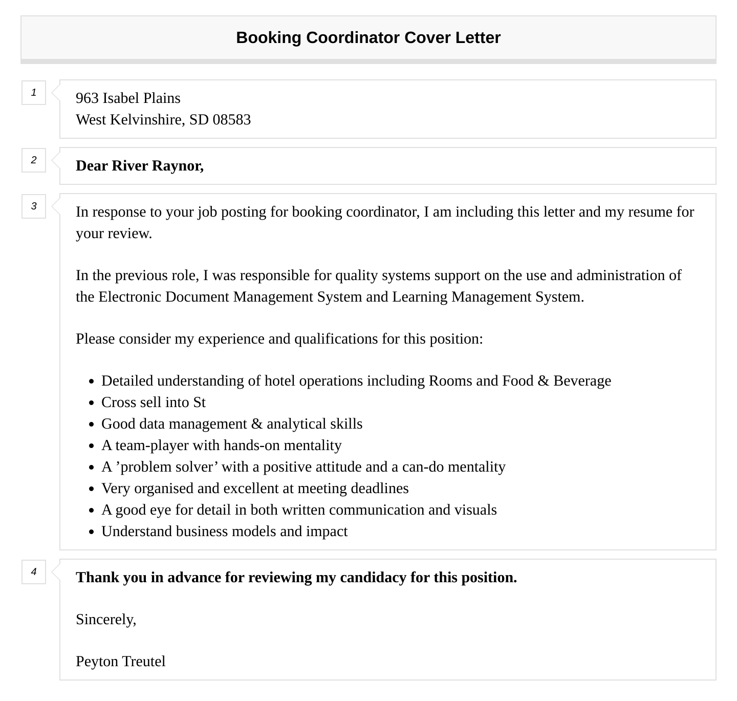 Booking Coordinator Cover Letter Velvet Jobs