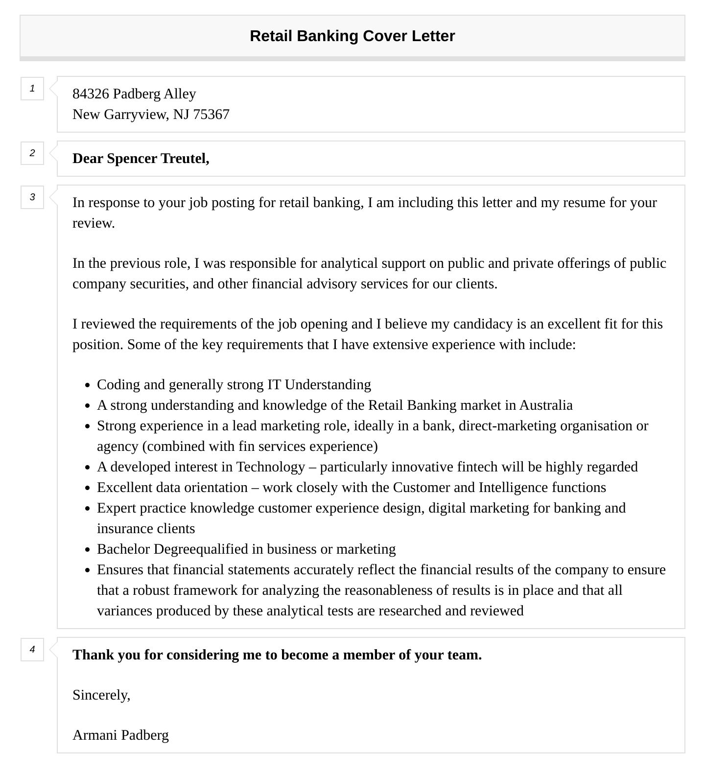 Retail Banking Cover Letter Velvet Jobs
