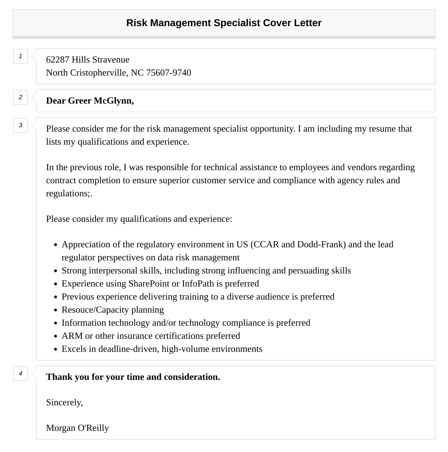 Risk Management Specialist Cover Letter Velvet Jobs