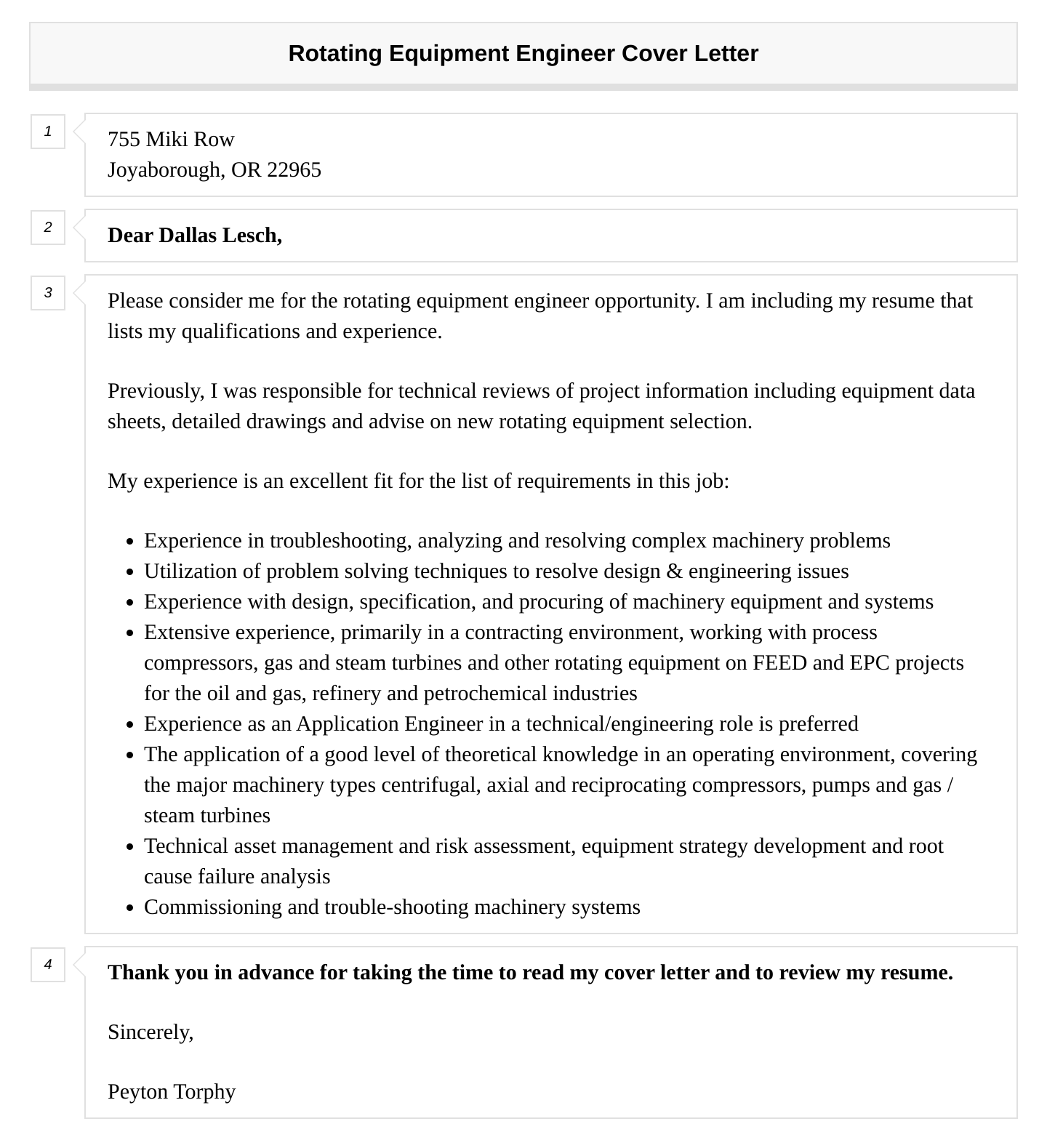 Rotating Equipment Engineer Cover Letter Velvet Jobs
