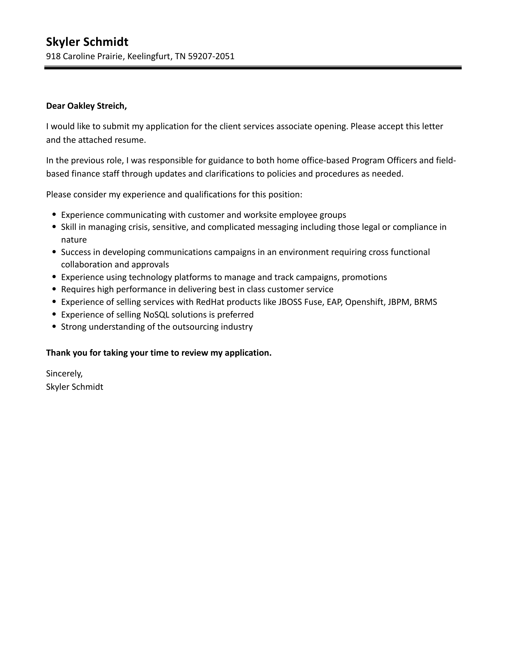 Client Services Associate Cover Letter Velvet Jobs Client Services Associate Cover Letter Velvet Jobs