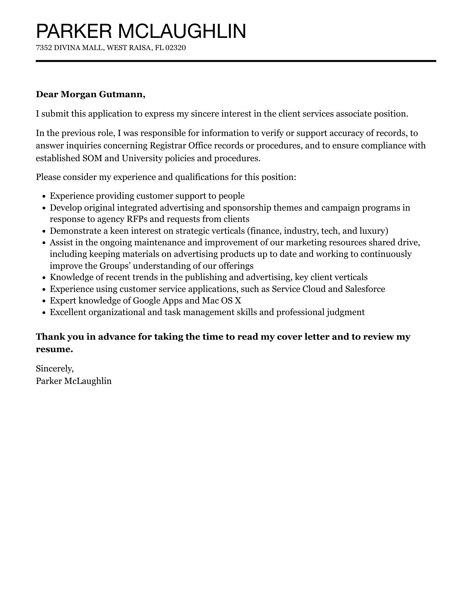 Client Services Associate Cover Letter Velvet Jobs Client Services Associate Cover Letter Velvet Jobs