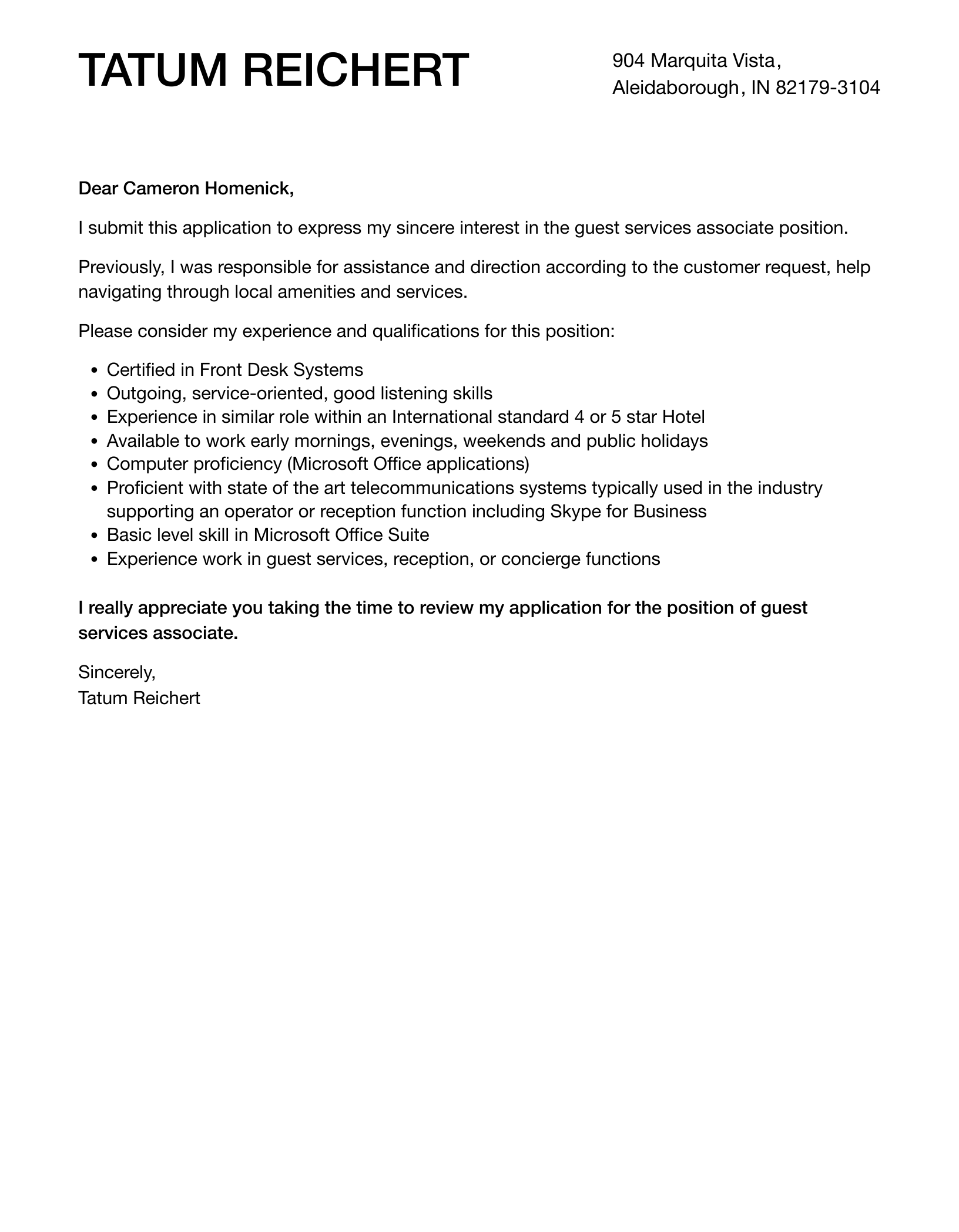 Guest Services Associate Cover Letter Velvet Jobs Guest Services Associate Cover Letter Velvet Jobs