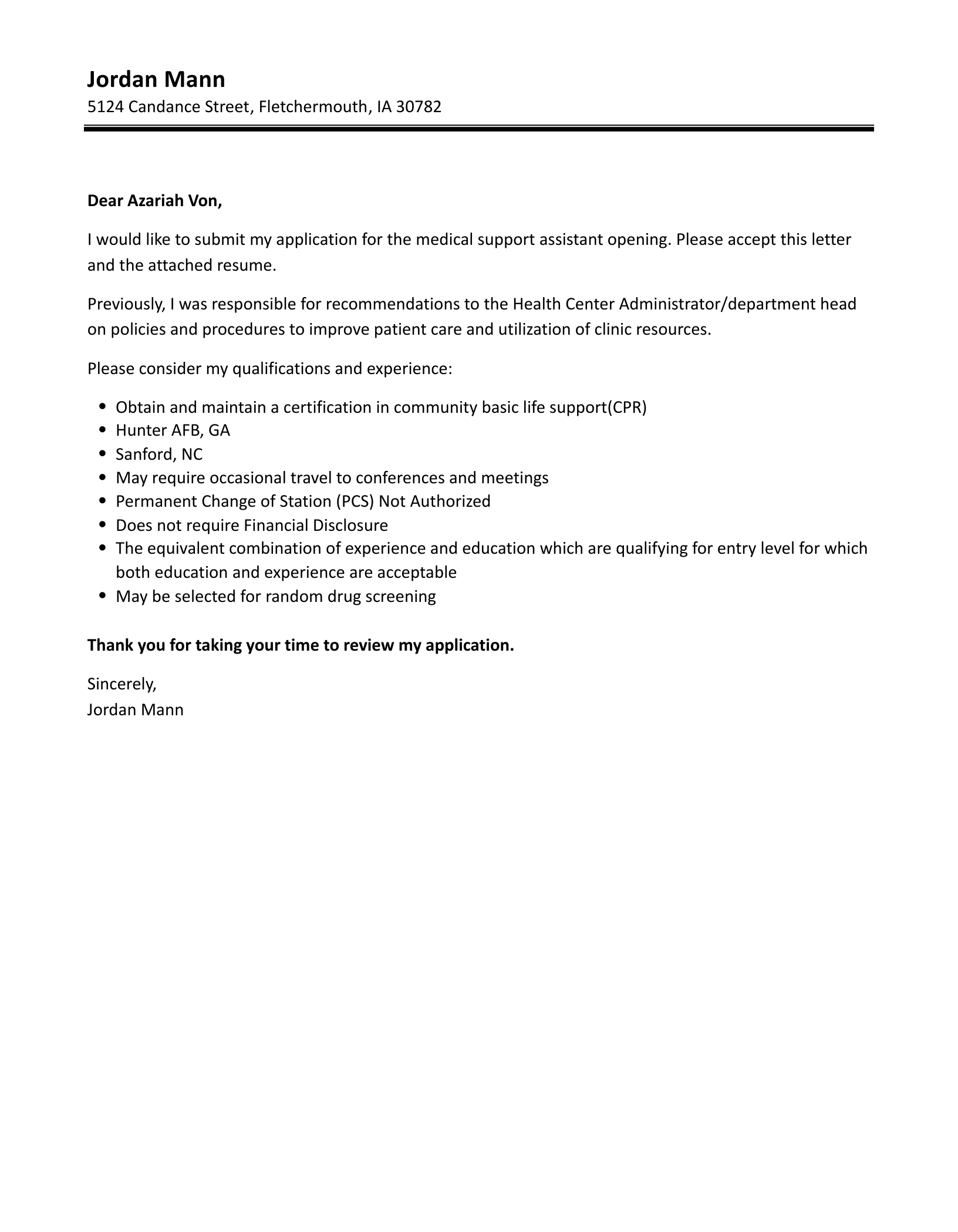 Medical Support Assistant Cover Letter Velvet Jobs