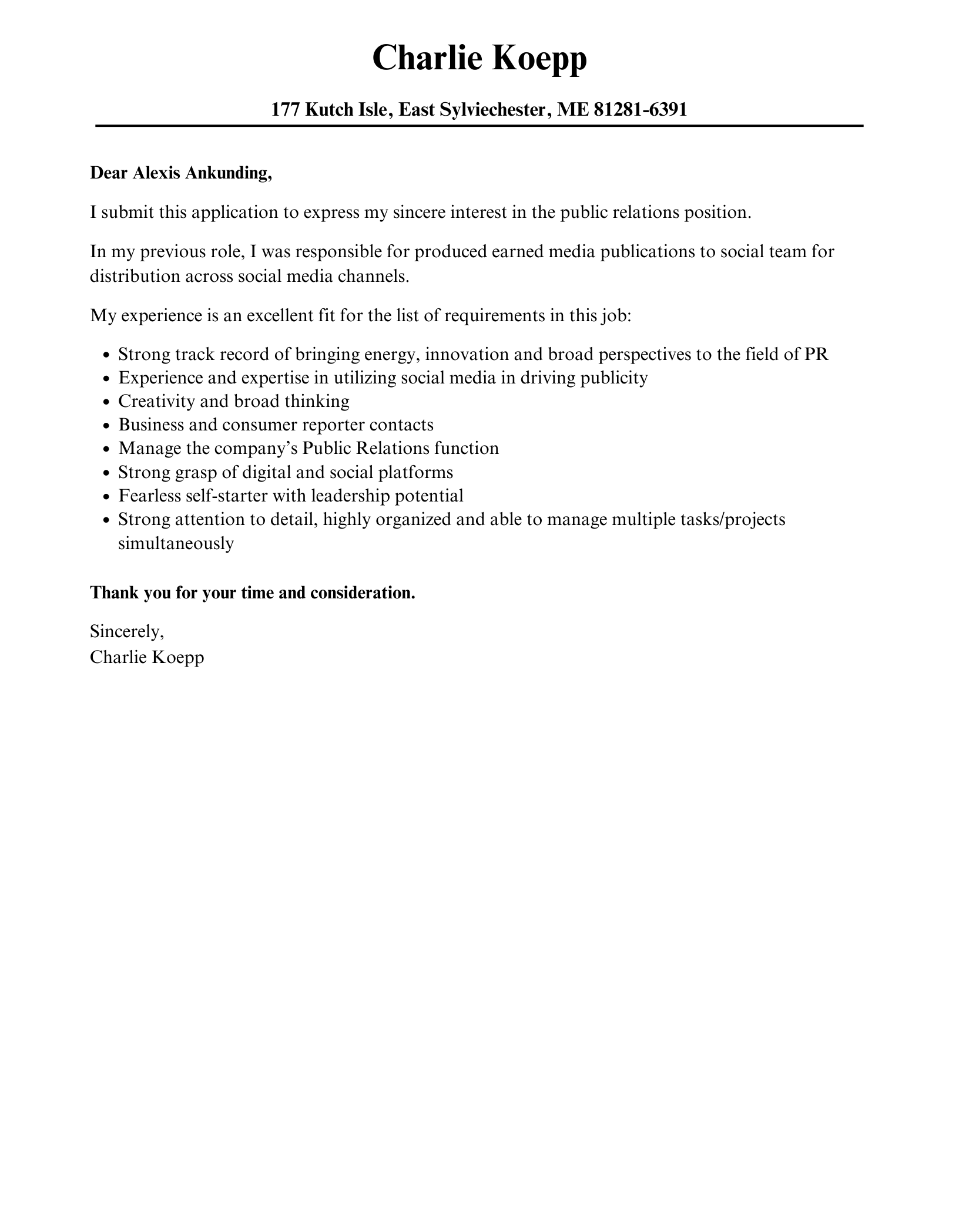 Public Relations Cover Letter Velvet Jobs