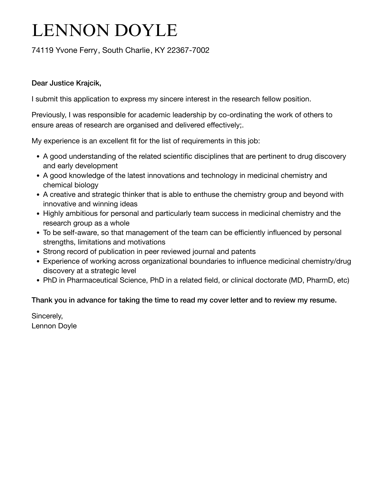 Research Fellow Cover Letter Velvet Jobs