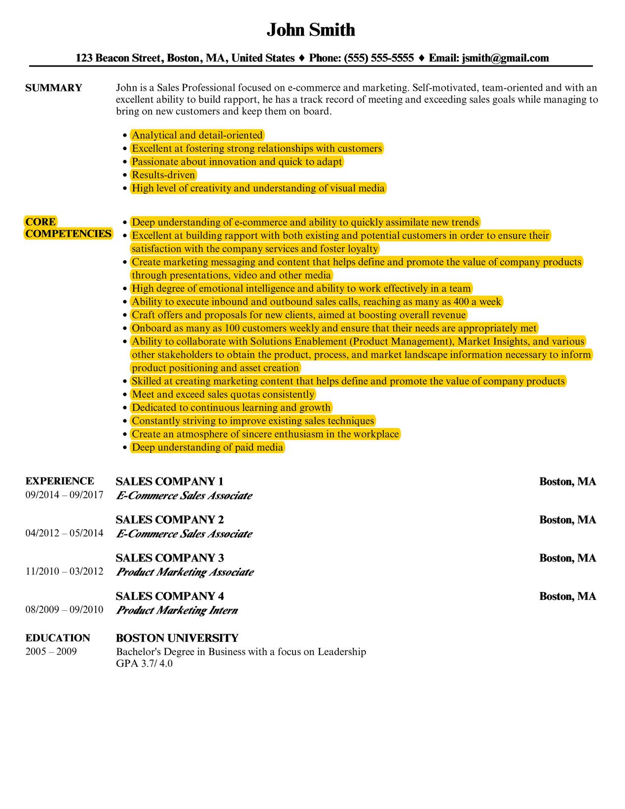 functional resume