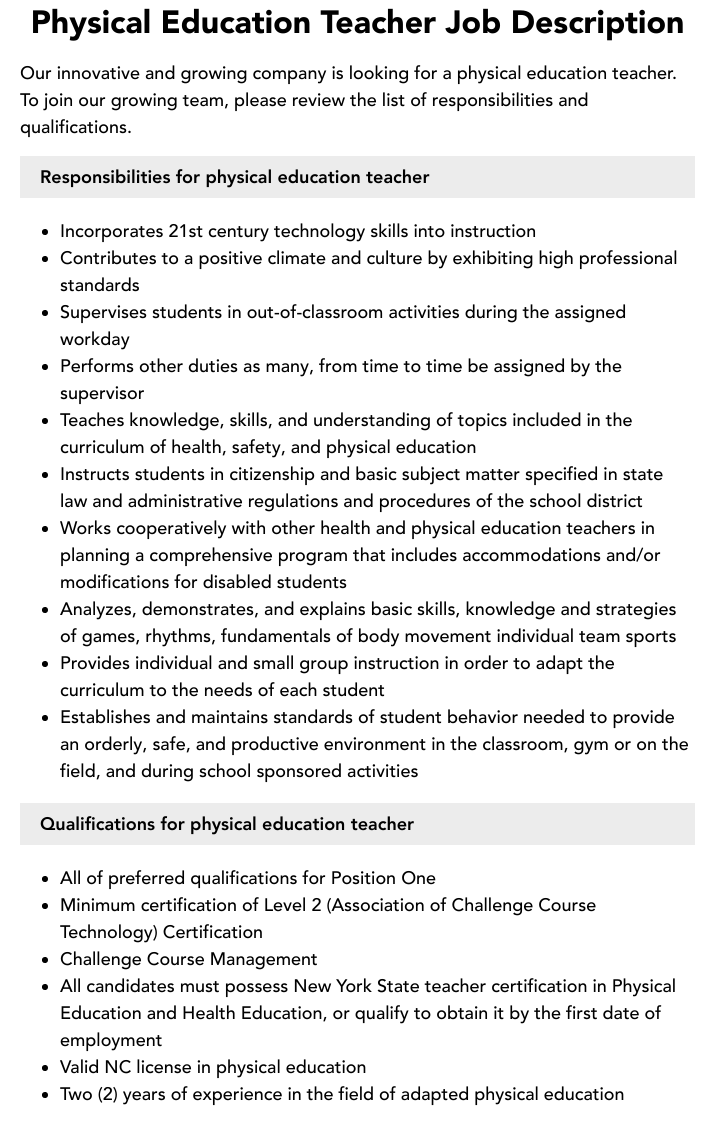 physical education teacher jobs utah