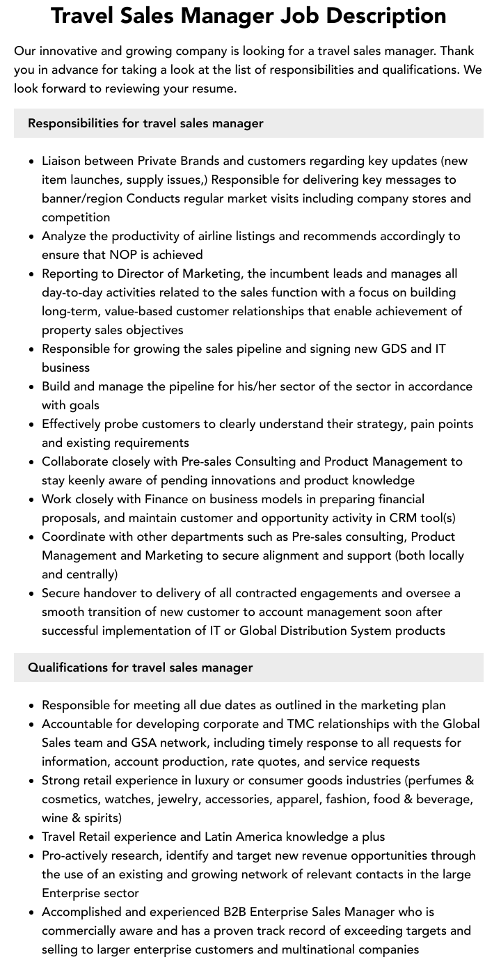 us travel sales jobs