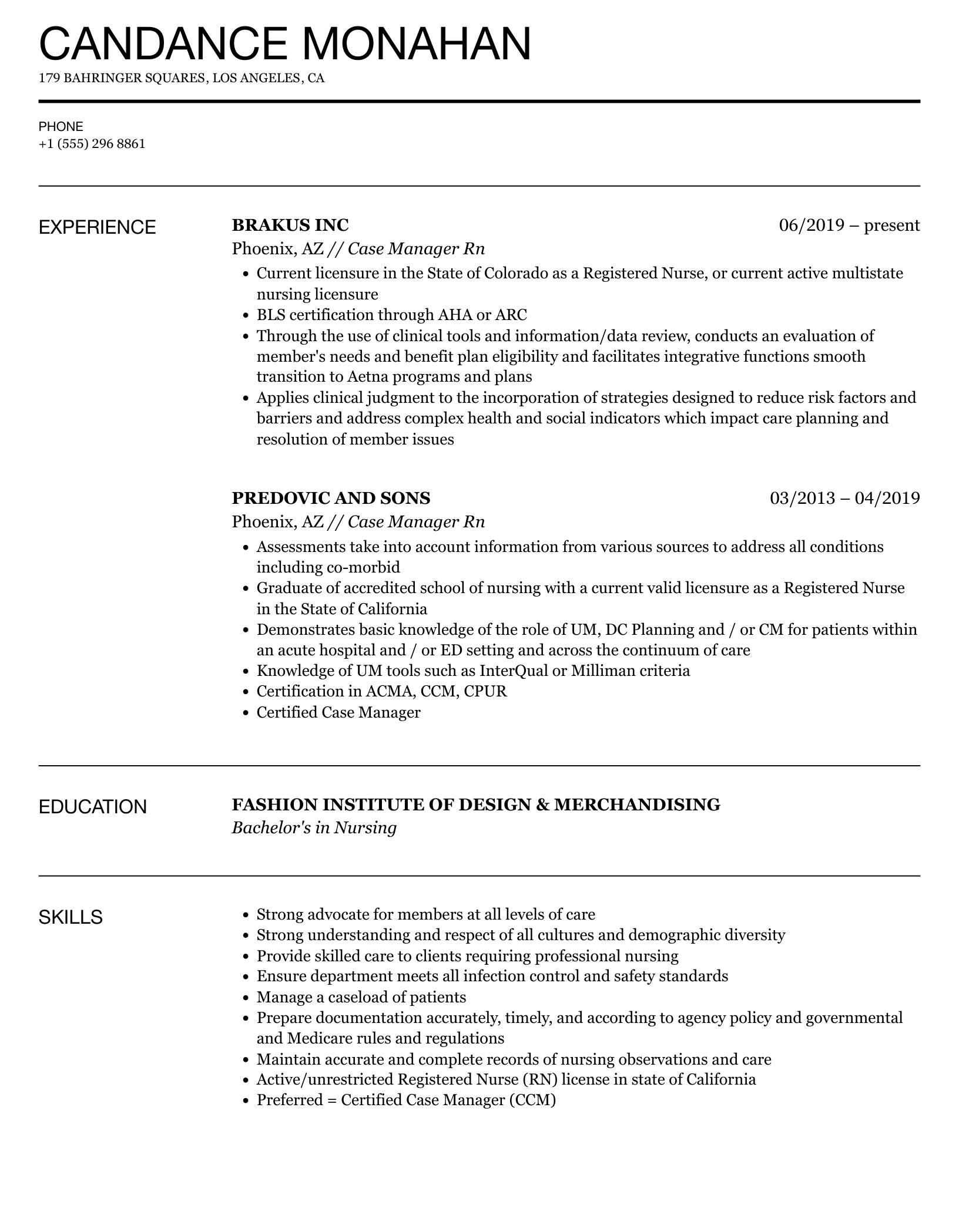 Case Manager Rn Resume Samples Velvet Jobs   Case Manager Rn V1 