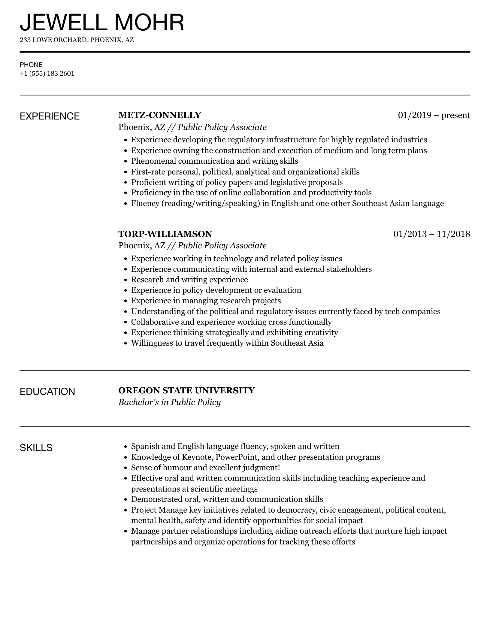 Website on Resume important entry