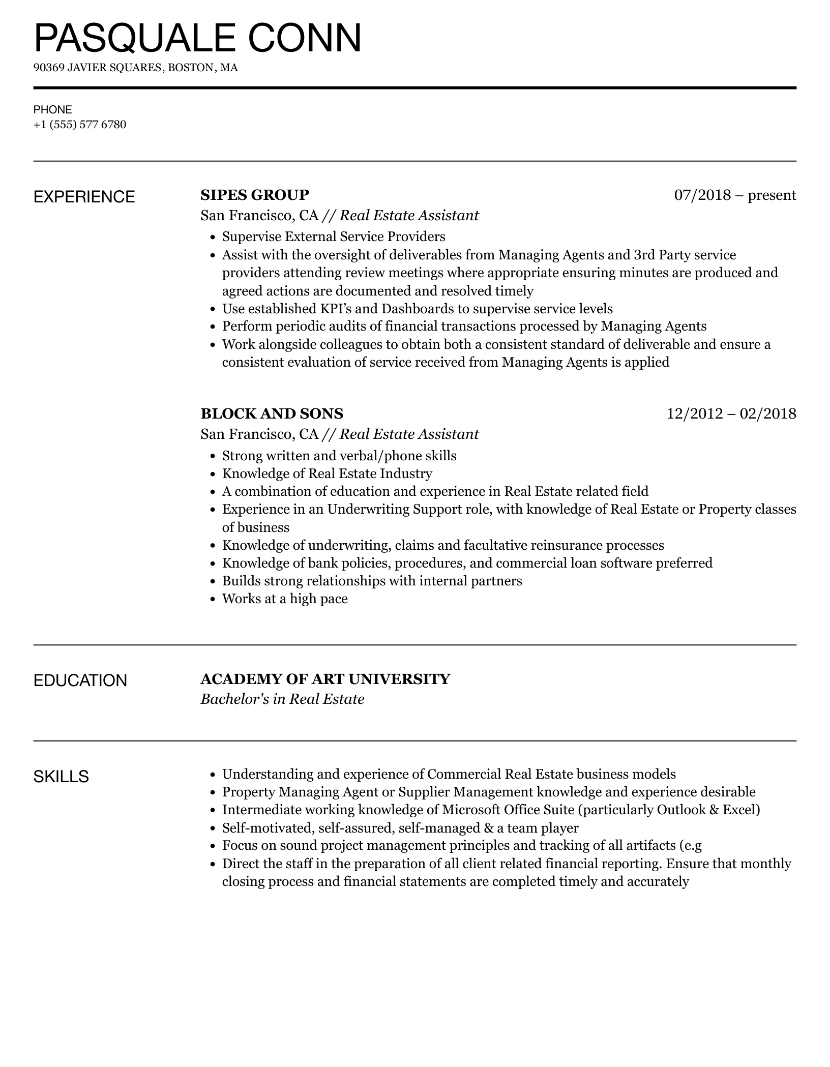  Real Estate Assistant Resume Real Estate Assistant Resume Examples 