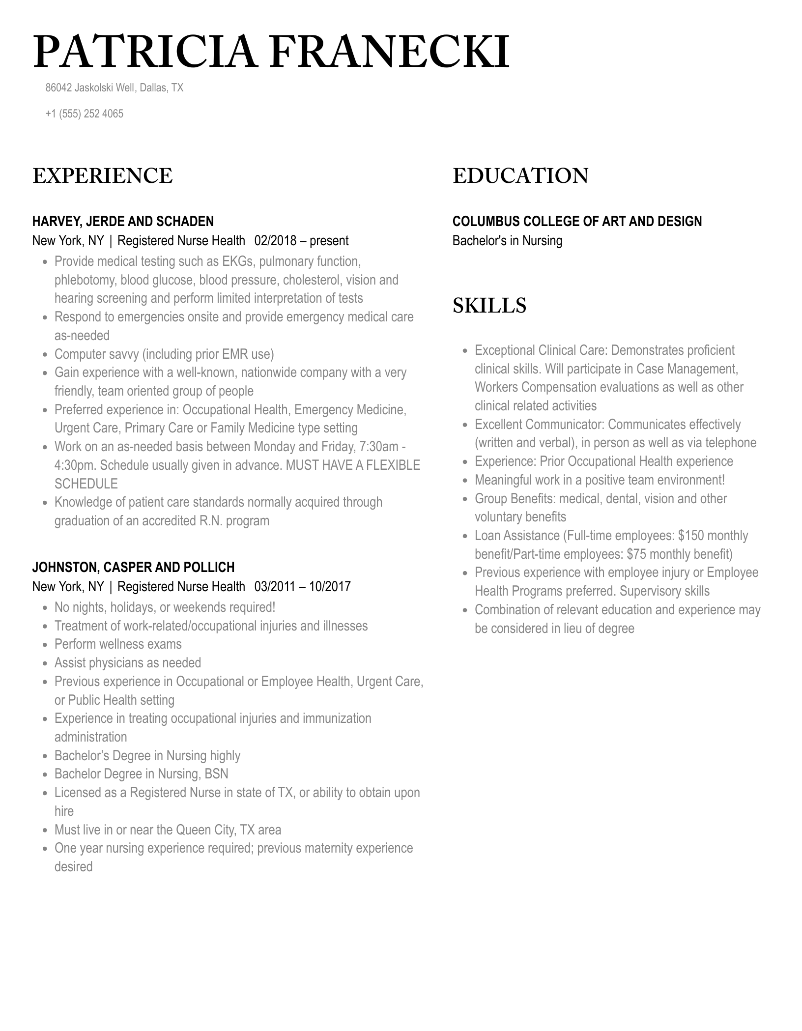 Registered Nurse Health Resume Sample